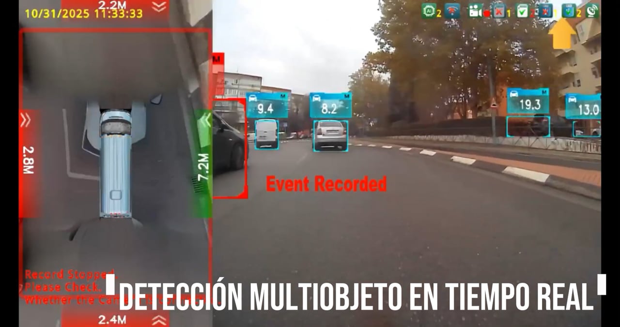Demo de Vision360IA en conducción real - Sistema ADAS Vision360IA